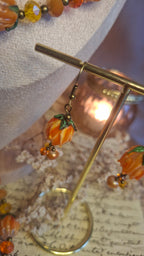 Schmuckset – Halskette, Armband & Ohrringe mit Lampwork-Blütenperlen