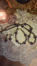 Schmuckset komplett – Halskette, Armband und Ohrringe mit Lampwork-Himbeerperlen