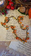 Halskette Herbstzauber mit Kürbis-Glasperlen
