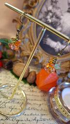 Ohrringe Herbstzauber mit Kürbis-Glasperlen