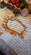 Armband Herbstzauber mit Kürbis-Glasperlen