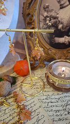 Herbstzauber mit Ahornblätter Schmuckset mit Glasblättern – Unikat